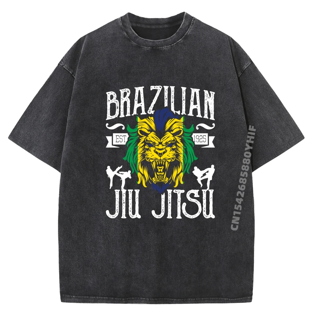 

Brazilian Jiu Jitsu Mixed Martial T Shirt Boyfriend Vintage Tops & Tees Classic T Shirt Washed Cotton Pencil Shirt