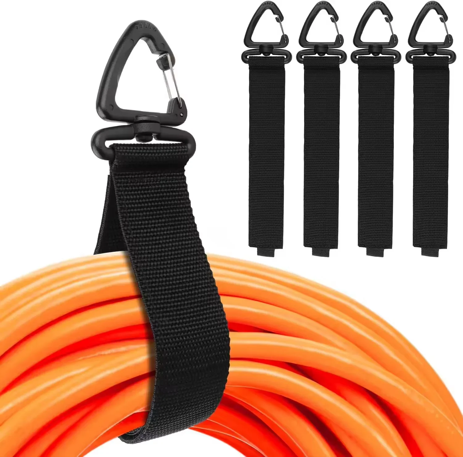 1PC Triangle Buckle Nylon Cable Strap Multifunctional Wire Manager Cord Organizer Keychain Belt for Power Cords Hoses Storage