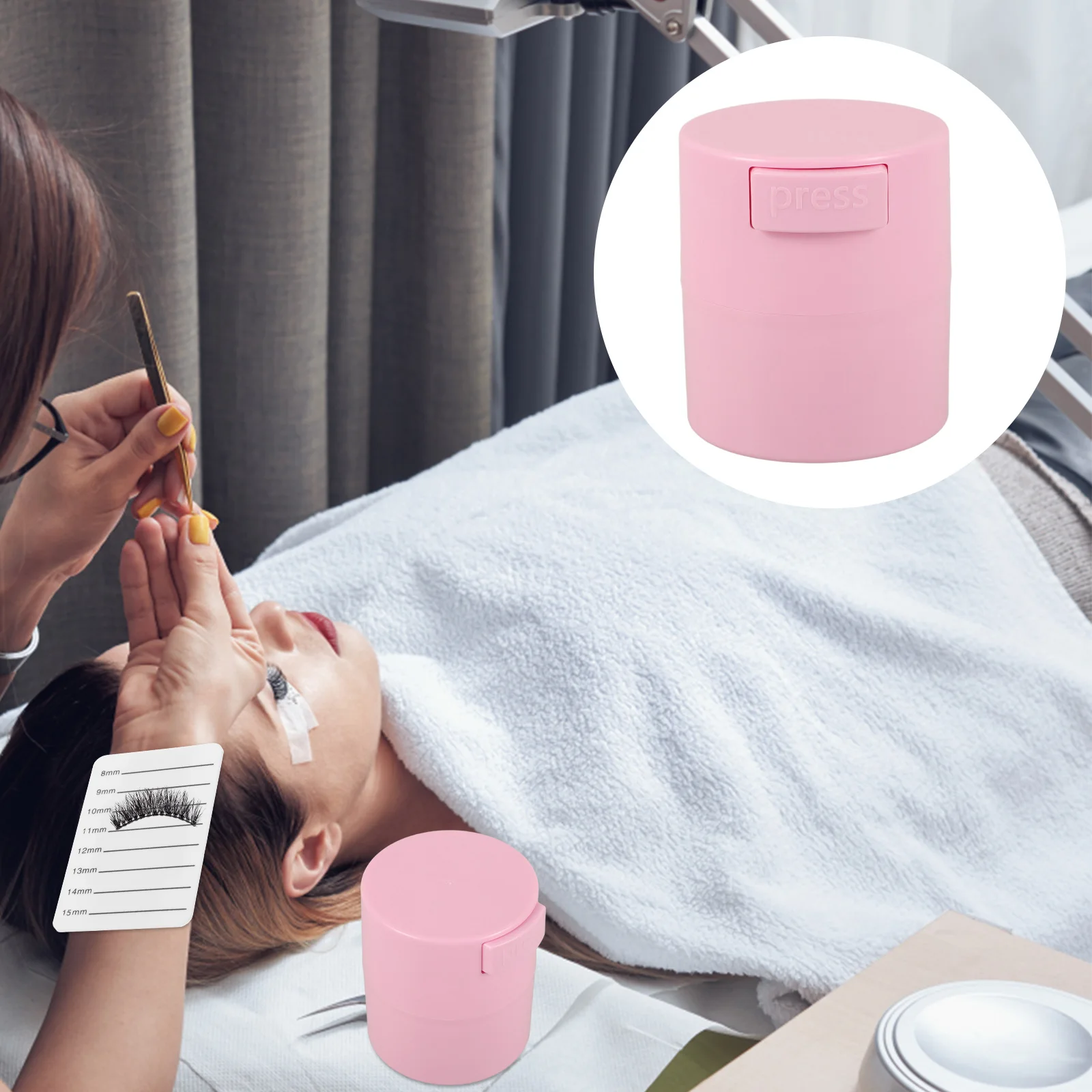 

Eyelash Glue Storage Jar Organizer Container False Eyelash Extensions Adhesive Holder Large Capacity Vacuum Type