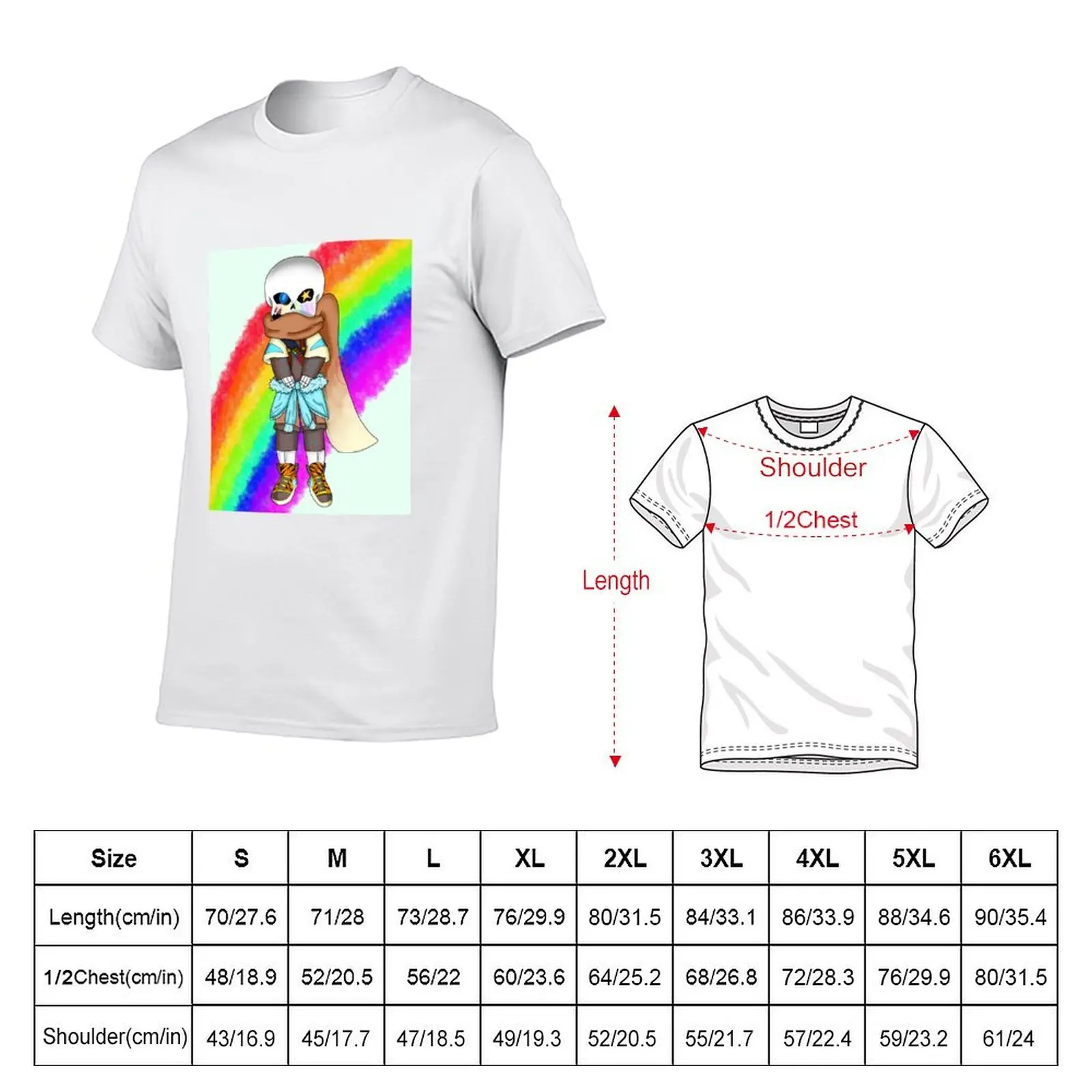 Cute Ink Sans T-Shirt Simple Line Art Print Tee