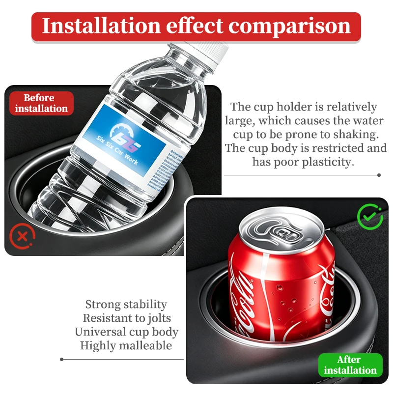 For Tesla Model YL 2026 Third-row Water Cup Holder Car Beverage Rack Tank Slot Silicone Interior Accessories