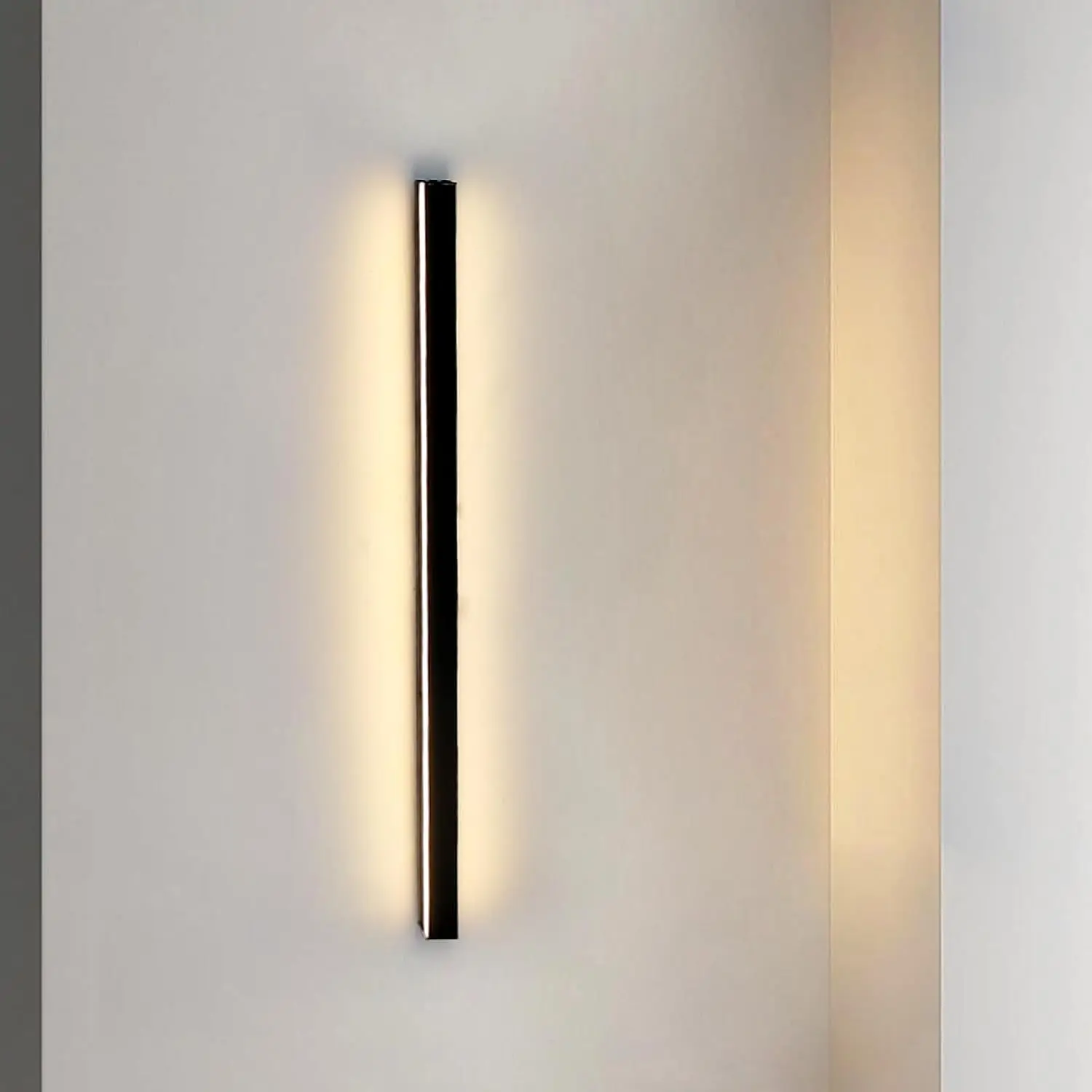 Applique murale LED d'intérieur 60CM 21W, éclairage haut/bas, blanc chaud, pour couloir, salon, chambre d'enfant, chambre à coucher, escalier, noir