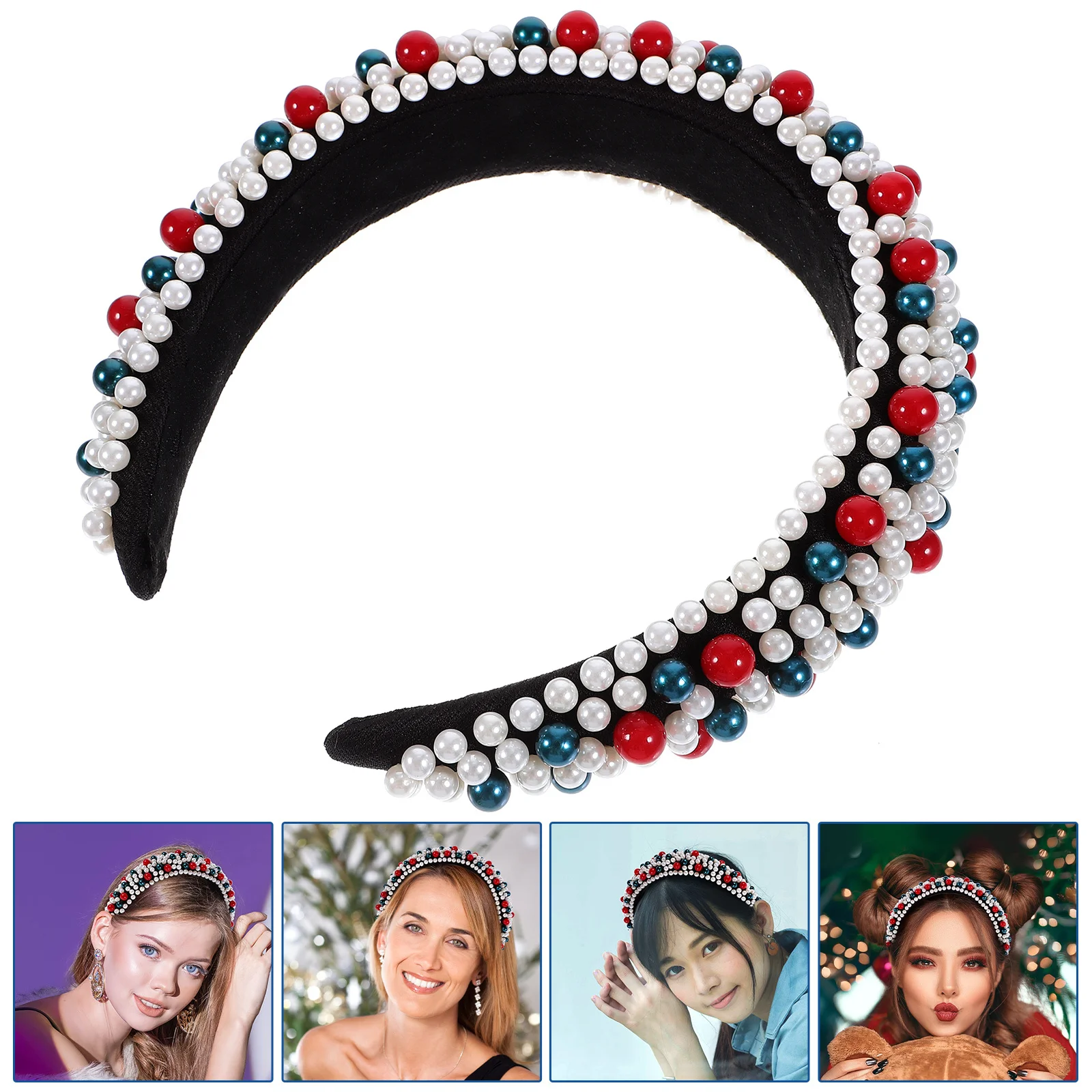 

Pearl Headband Women's Stylish Wide Hair Band Lightweight Comfortable for All Day Use Ideal Gift for Family Friends Occasions