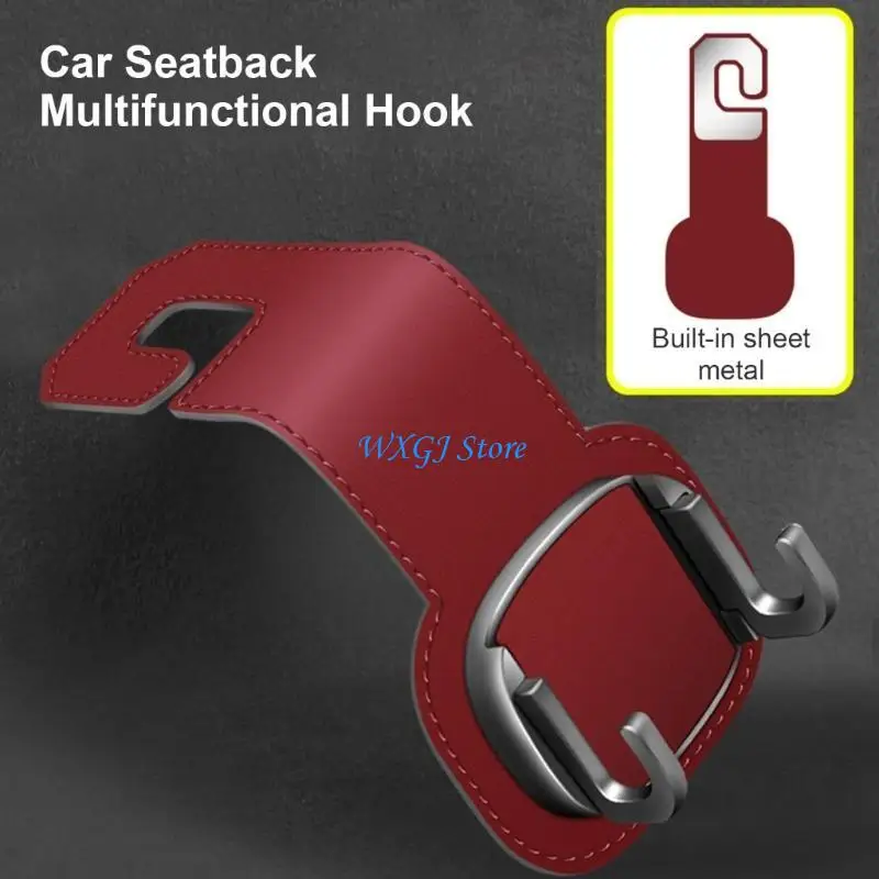 

37JE Car Interior Storage Hook Car Headrest Hook for Handbag Purse Heavy Duty Hook Car Headrest Hook Hook