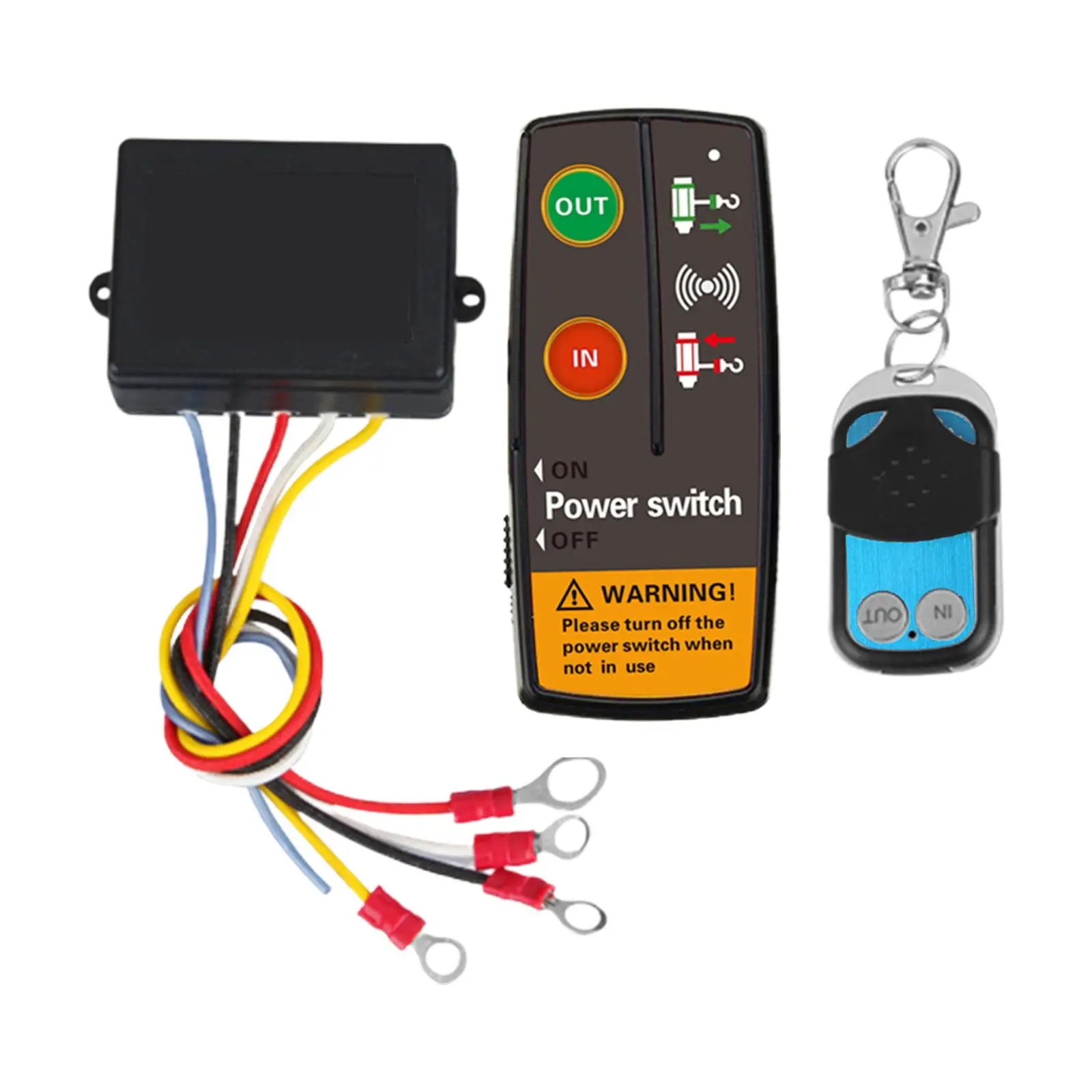 Winch Wireless Remote Control Switch Set Winch Remote Receiver Easily Install Winch Remote Control for Trailer UTV Vehicle