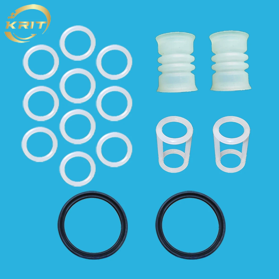 Silicone Sealing Rings Mixed Pack Ice Cream Maker Parts H Shaped O-rings For GS Soft Serve Machines Replacement Total 16 PCS