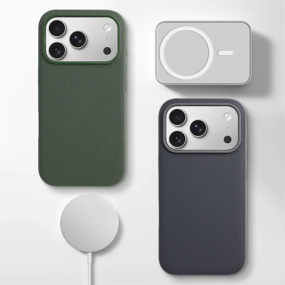 Funda magnética de tela tejida para iPhone 17 Pro Max 17 Air 16 15 14 13 12 11 Pro, para Magsafe, cubierta protectora de tela 3