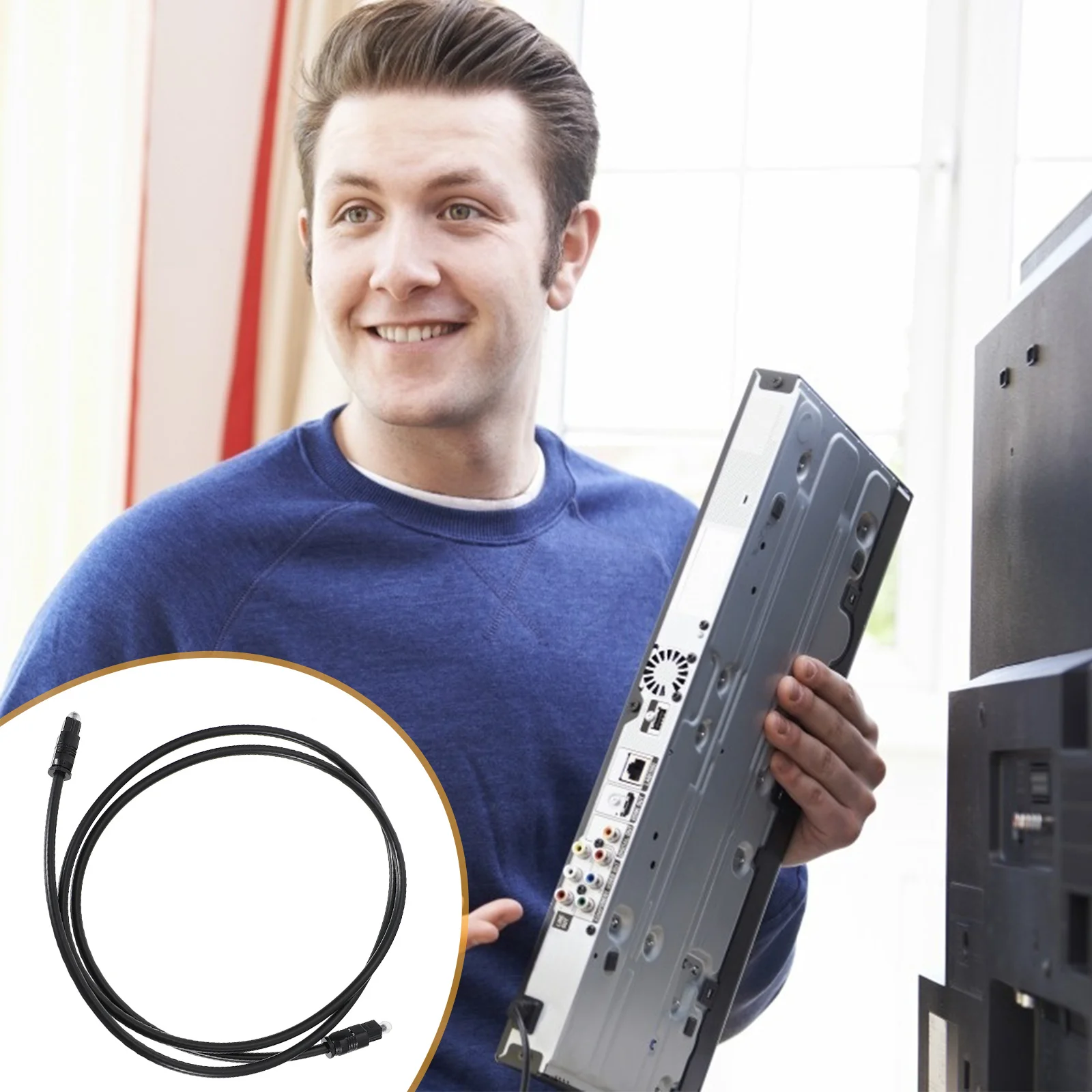 

3Pcs Optical Audio Cable Cable Od 4.0 Gold-Plated Connectors for Amplifier Game Console Sound Bar