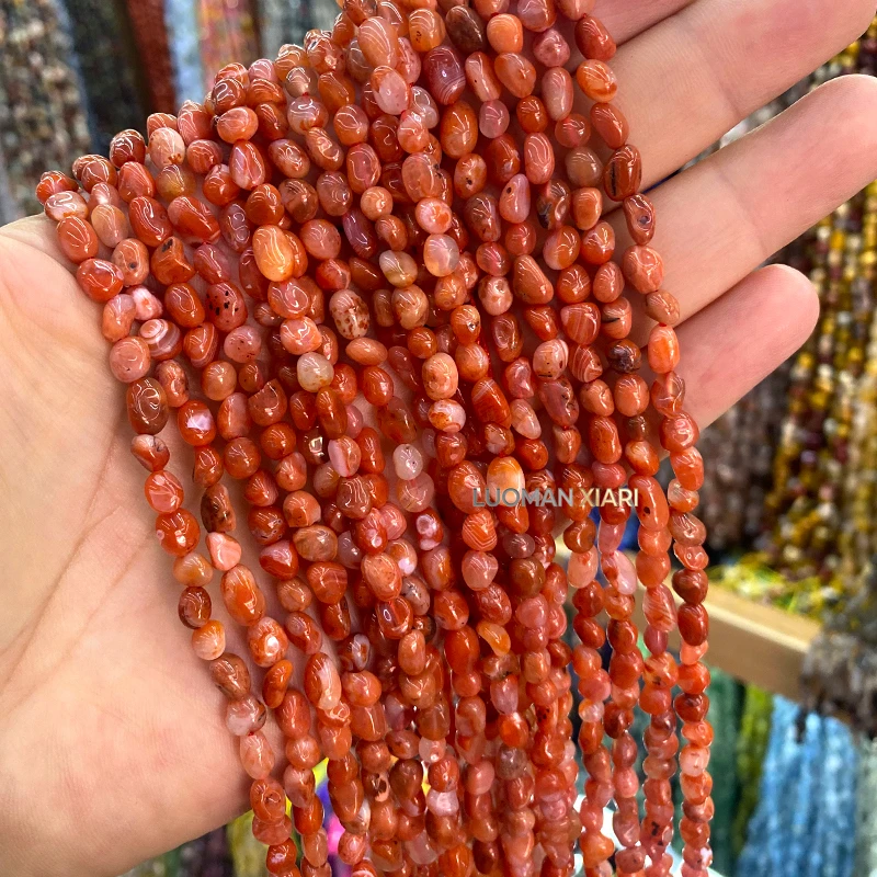 4-6mm Irregular Raw Gem Natural Stone Smoky Quartz Loose Spacer Beads for Jewelry Making Diy Bracelets Charms Accessories 15'' view 3