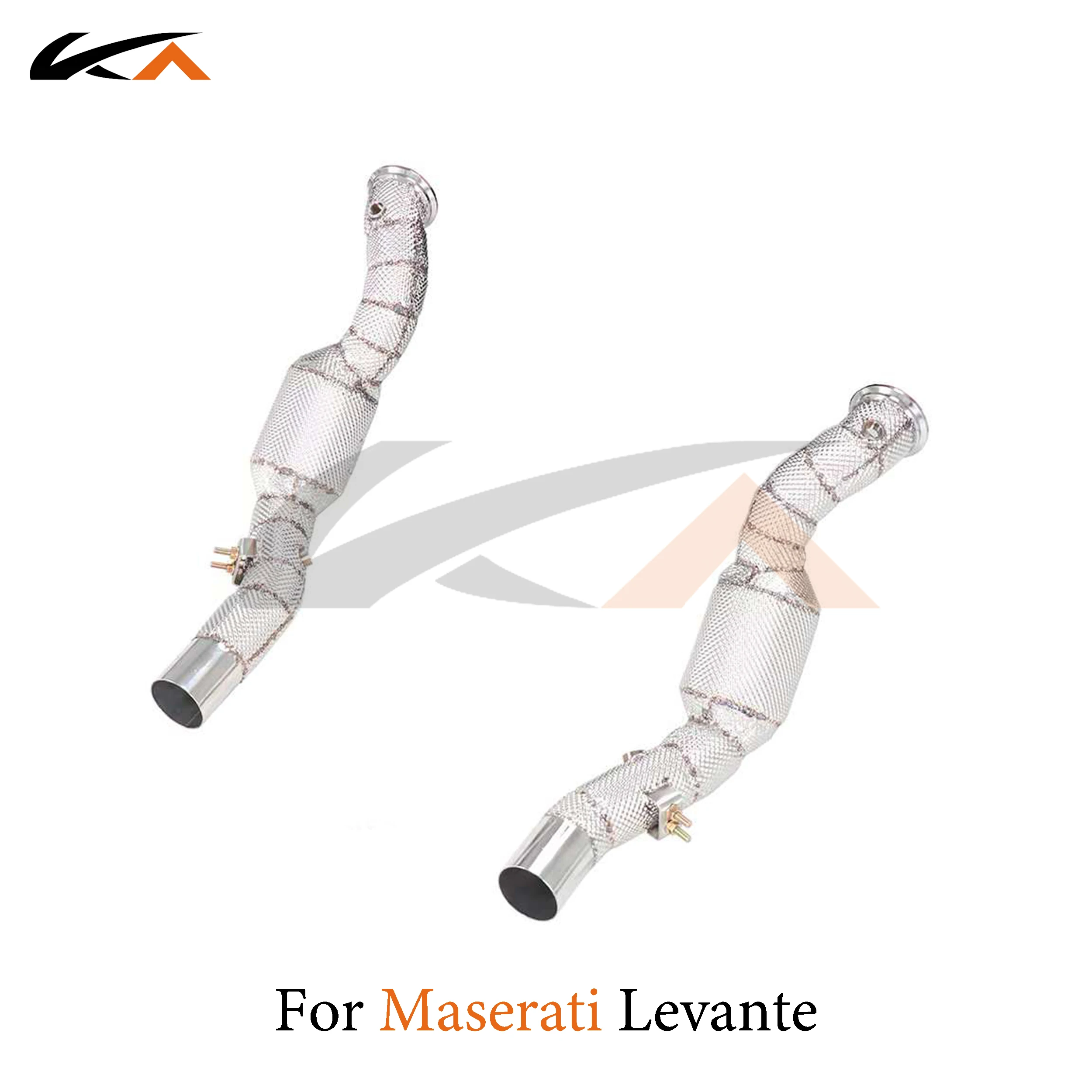 KA Tuning downpipe exhaust for Maserati Levante 3.0T axle pipe performance parts heat shield catalysis