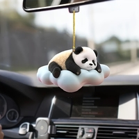 2/3pcs Acrylic Cartoon Animal Panda 2d Chain Pendant Schoolbag Accessory Key Chain Rearview Mirror Pendant Home Decoration Gift