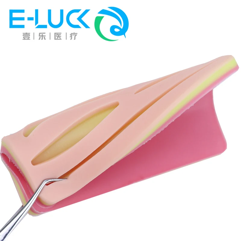 

1pc Wound Silicone Suture Pad Human Traumatic Skin Model Suturing Training Pad For Doctor Nurse Student Practice Model