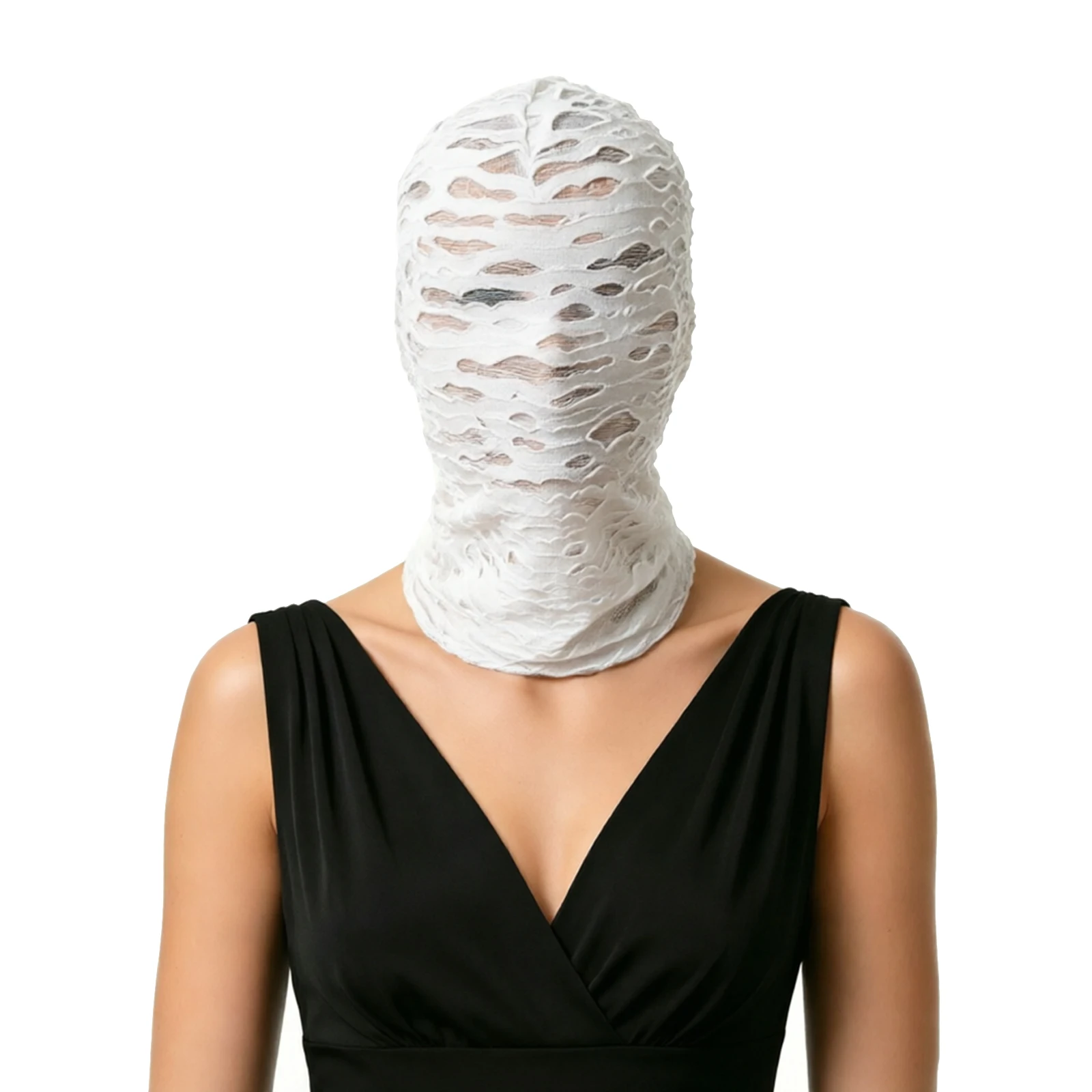 Damen Herren Balaclava Mütze Cosplay Kopfbedeckung Distressed Zerrissene Vollgesichtsmaske Party Halloween Festival Accessoires – Detail 10