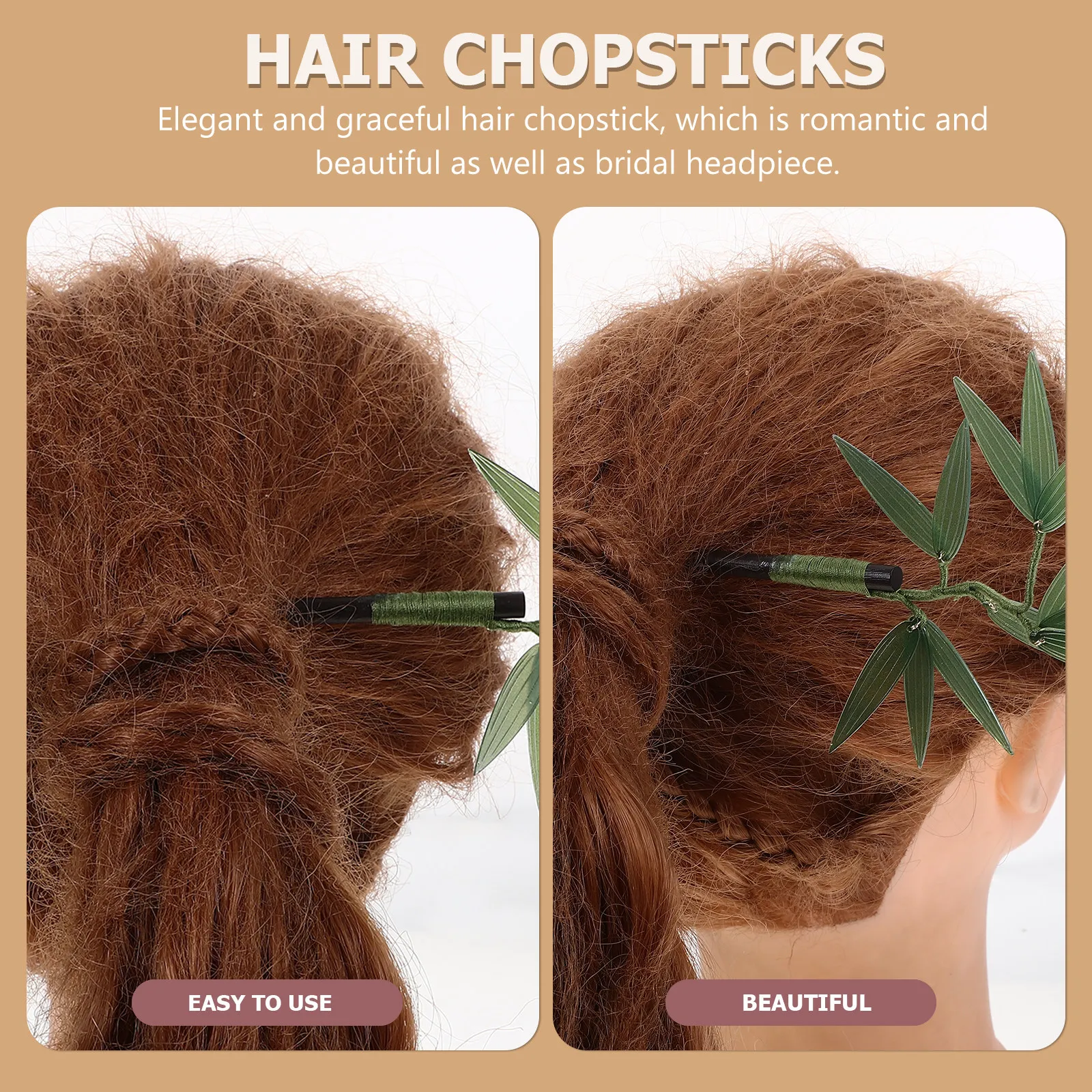 

Traditional Bamboo Hair Stick Elegant Romantic Bridal Headpiece Minimalist Vintage Hair Styling Accessory for Women Photography