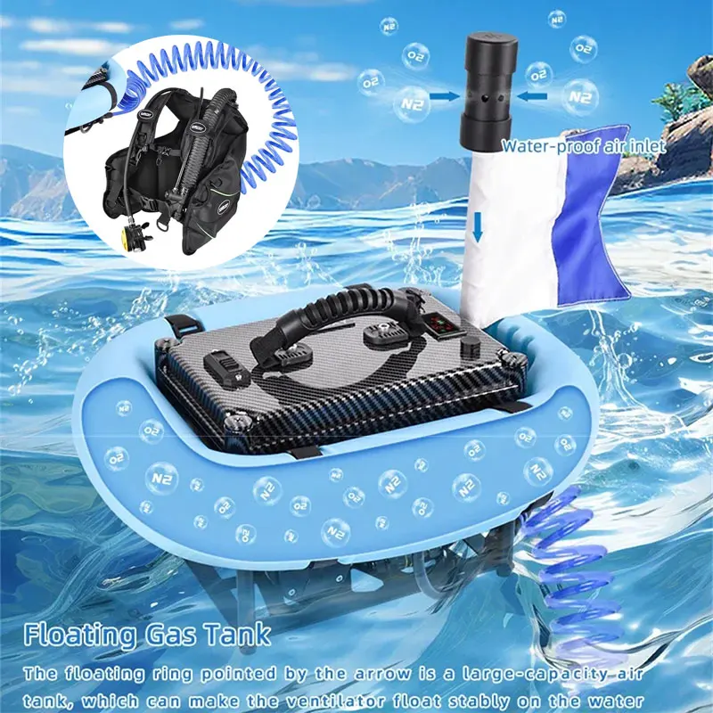 Enhanced Edition Underwater Scuba Diving Snorkel Device Diving Waterproof Portable Rechargeable 14 Meters Outdoor Recreational