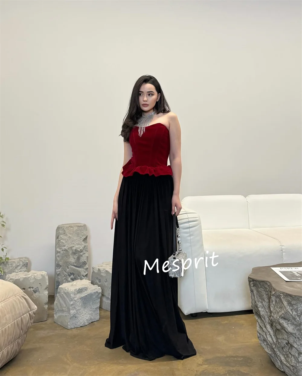 Gaun Midi Gaun acara Bespoke satu bahu model A-line Natal Ruched Satin indah kualitas tinggi Jiayigong