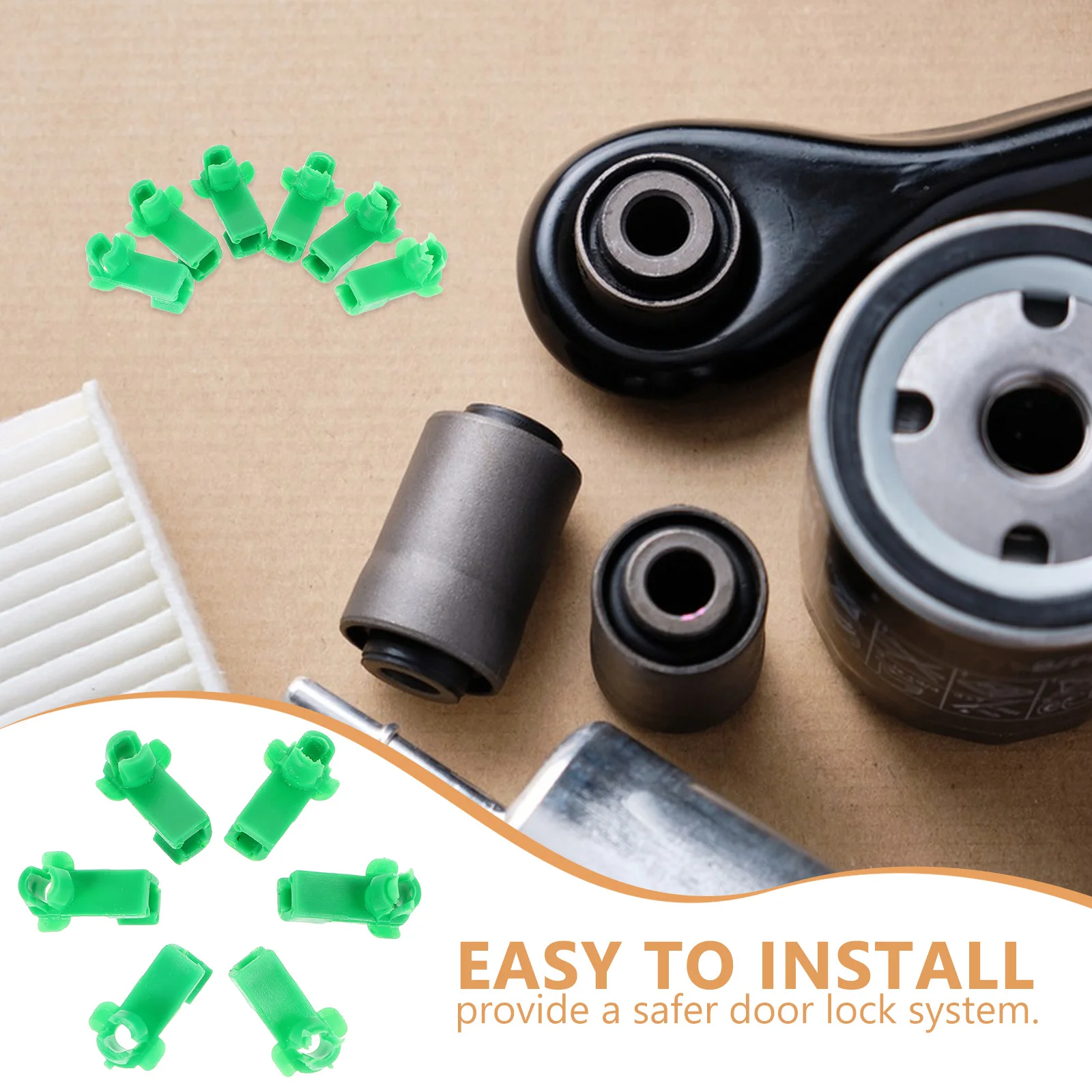 10 قطعة مقاطع الباب البلاستيك التجنيب السحابة لمقبض باب السيارة السحابات الآمنة اكسسوارات السيارات