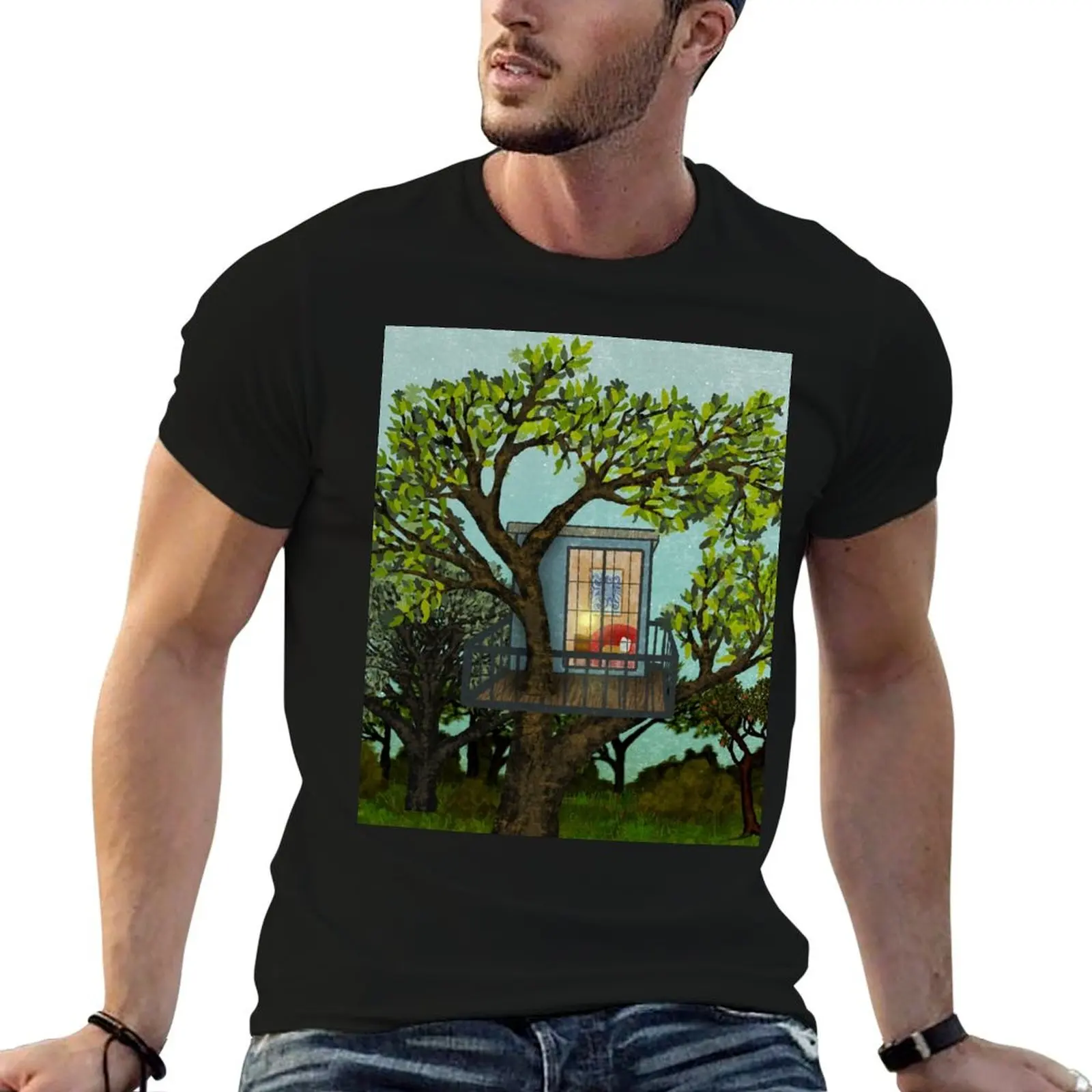

House in the Tree T-Shirt graphic t shirts for man t shirt man cotton T-Shirt