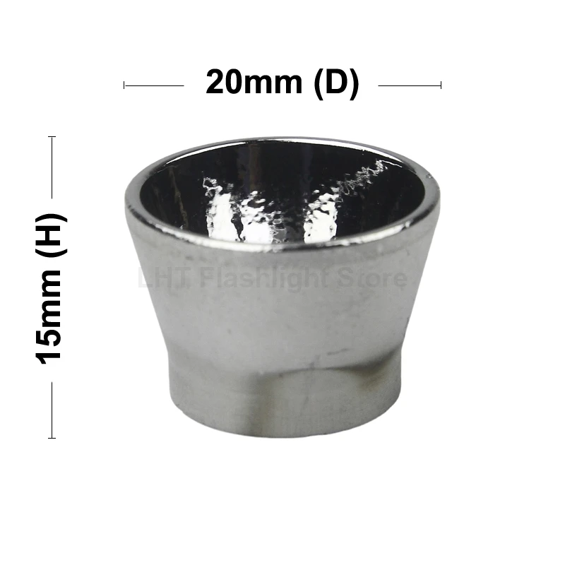 20mm (D) x 15mm (H) OP Aluminum Reflector for 3535 LED Lamp Cup