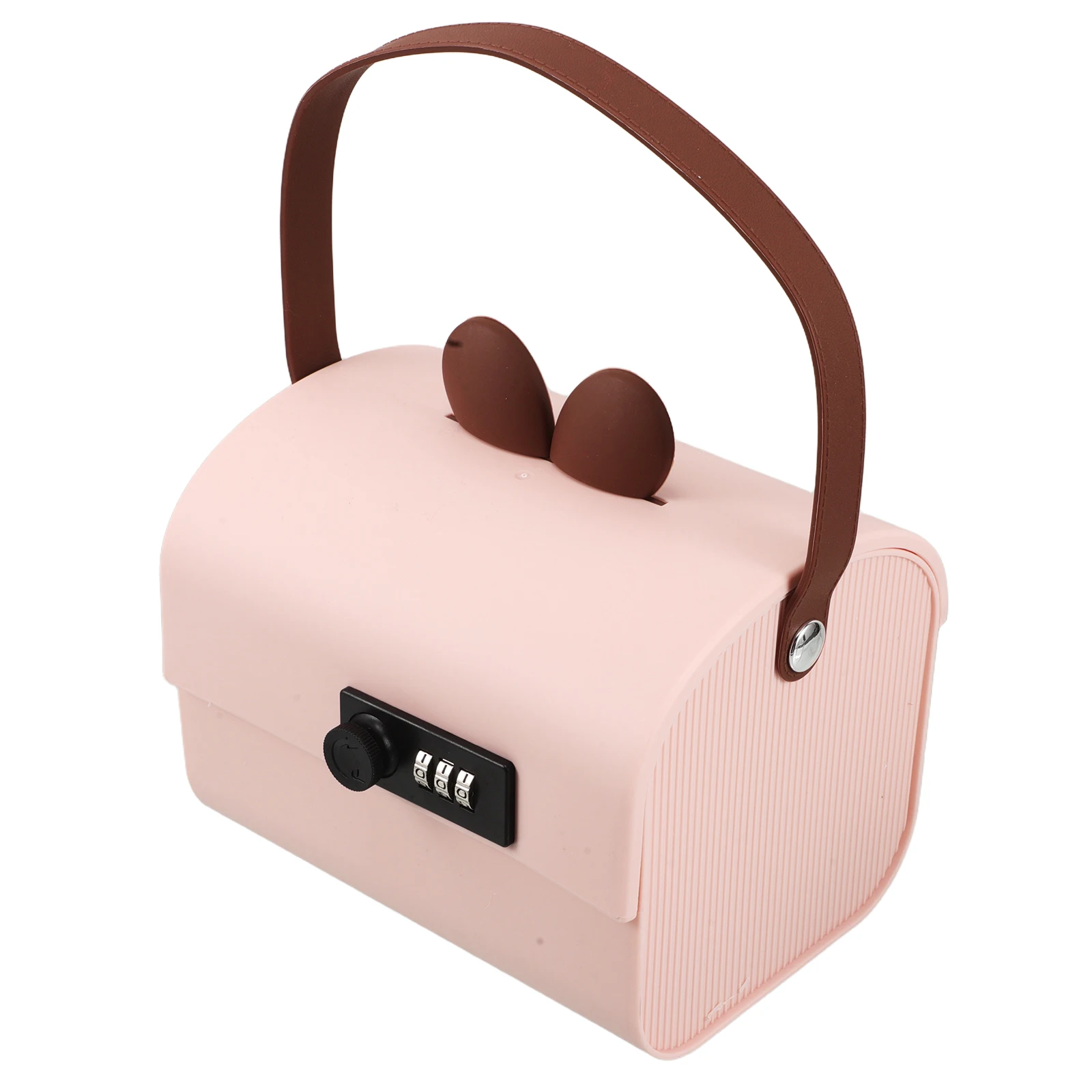 Boîte de rangement avec mot de passe, banque de pièces de monnaie rose de grande capacité pour enfants et adultes, coffre-fort incassable avec serrure à combinaison