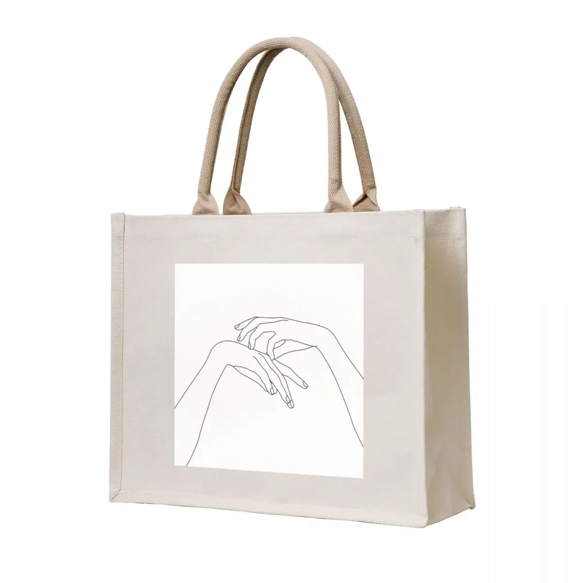 

Hands line drawing illustration - Clea Tote Bag custom tote bag Women's bags Shopper foldable reusable bag