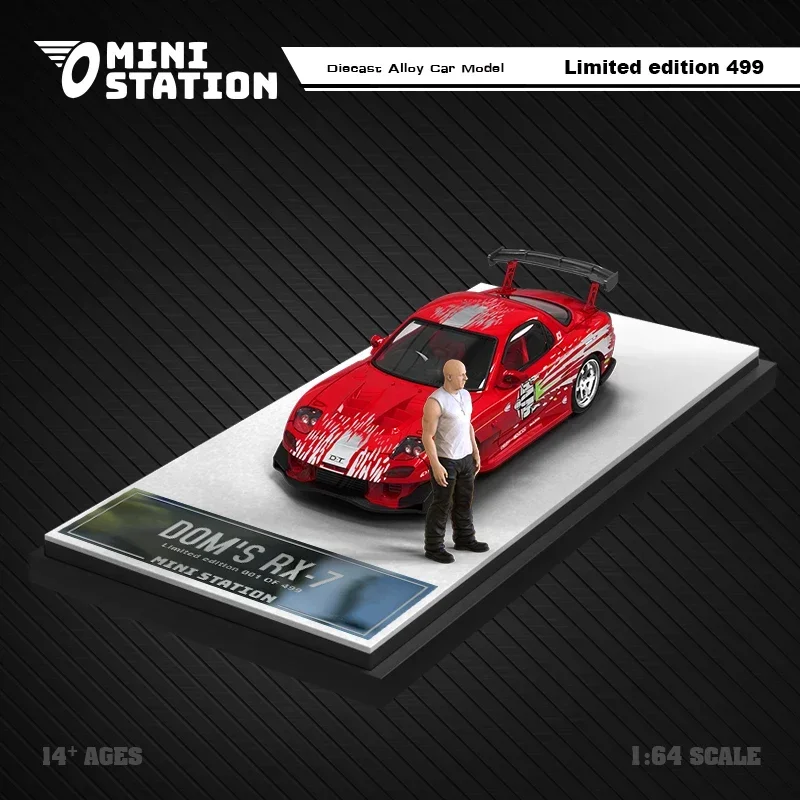 Mini Station 1:64 Dom\'s RX-7 Fast & Furious RWB 964 2077 Diecast Model Car