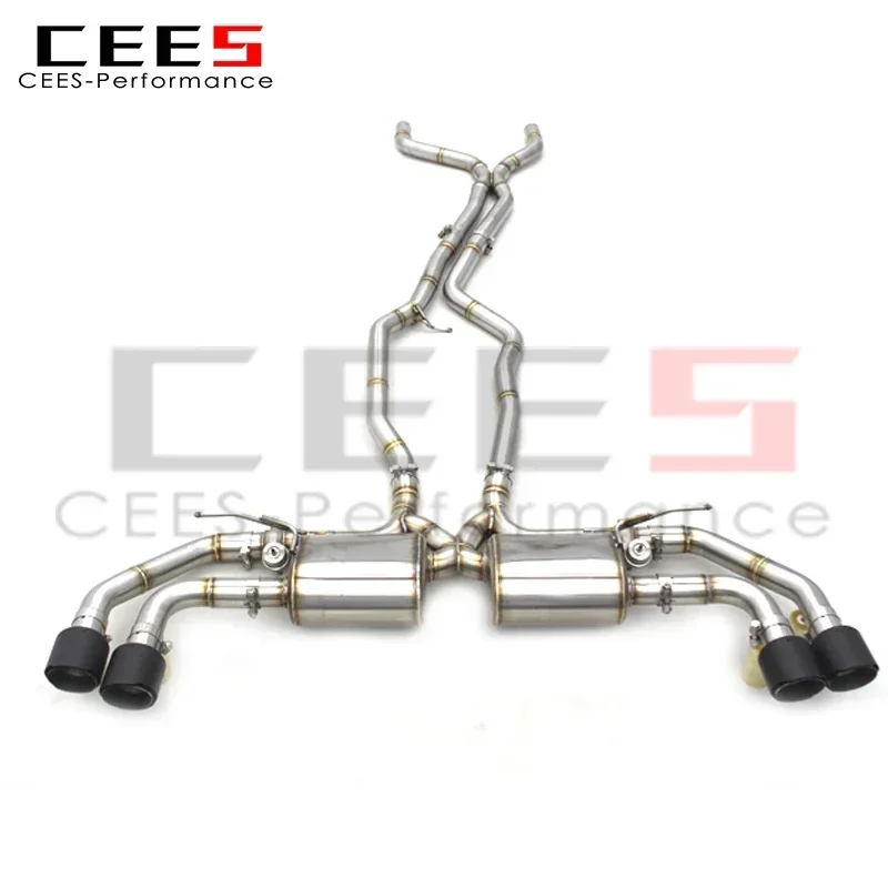 cees Catback Exhaust for PORSCHE Cayenne 958 4.8 2010-2016 Stainless Steel Exhaust System Valve Control Exhaust Pipe Muffler