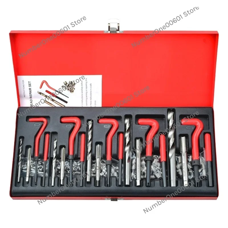 

131 Pcs Professional Engine Block Restoring Damaged Thread Repair Tool Kit M5 M6 M8 M10 M12