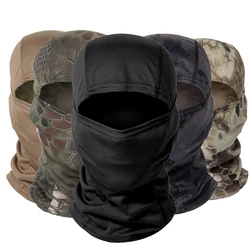 Pasamontañas de camuflaje táctico, máscara facial de motocicleta de Lycra, gorra de viento para motociclista, tapón de máscara a prueba de viento, casco de ciclismo para bicicleta