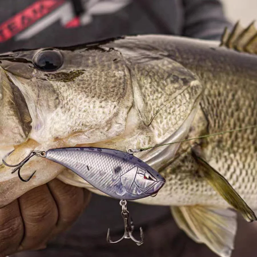 

ARK LP 58 Tongue-less Plate Fatty VIB Musta KVD Custom Hook Noise Buckling Sea Bass Lure Bait Fake Bait