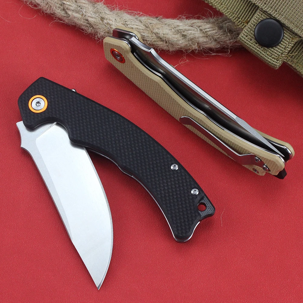 

Складной нож из стали D2 60HRC с рукоятью G10, EDC-нож для кемпинга, походов, охоты, выживания, многофункциональный инструмент для активного отдыха