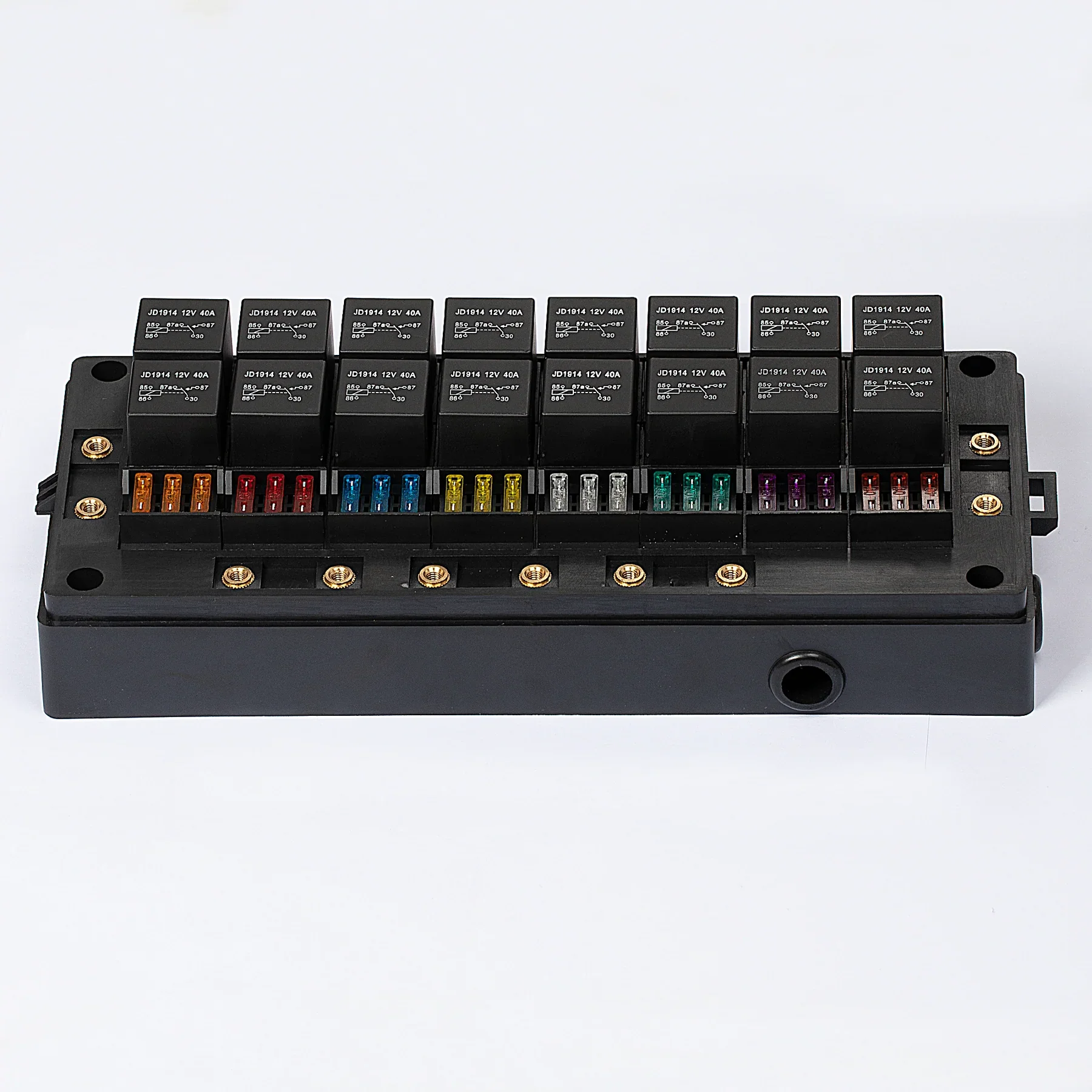 24 Way Fuse Relay Box Kit with 16 Relays 24 Fuses for Car Truck RV Electrical Circuit Protection