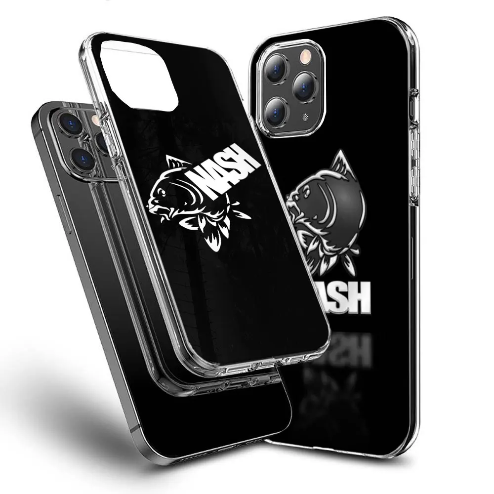 Nash Fishing Logo Phone Case For Apple Iphone 15+ 14 Plus Fundas 16 Pro Max Capa 12 13 Mini Coque 11 Pro Cover Shell TPU Cover C