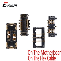 2pcs Battery Socket Inner Connector Panel For iPhone 7 8 Plus X XR XS Max Battery Holder Clip On Motherboard Flex Cable