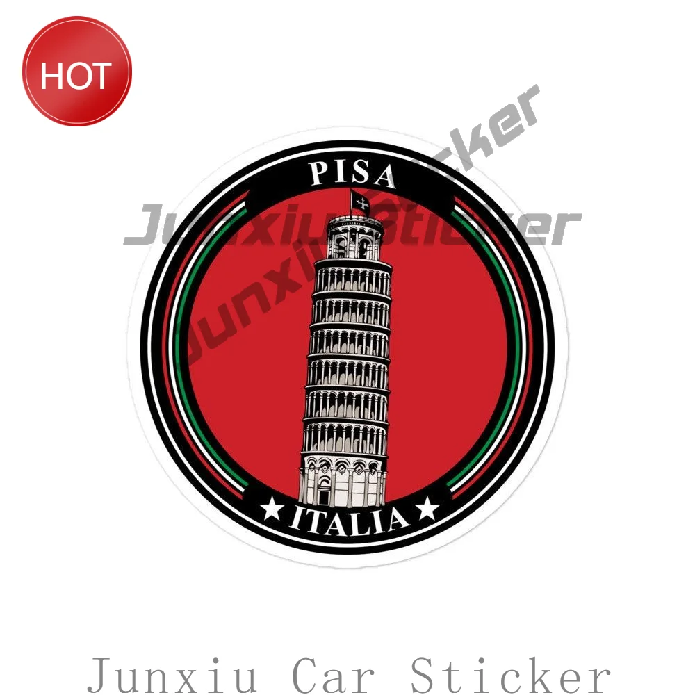 Leaning Tower Of Pisa Italy Car Sticker Waterproof Vinyl Decal For Motorcycle Body And Car Bumper Decorative Emblem
