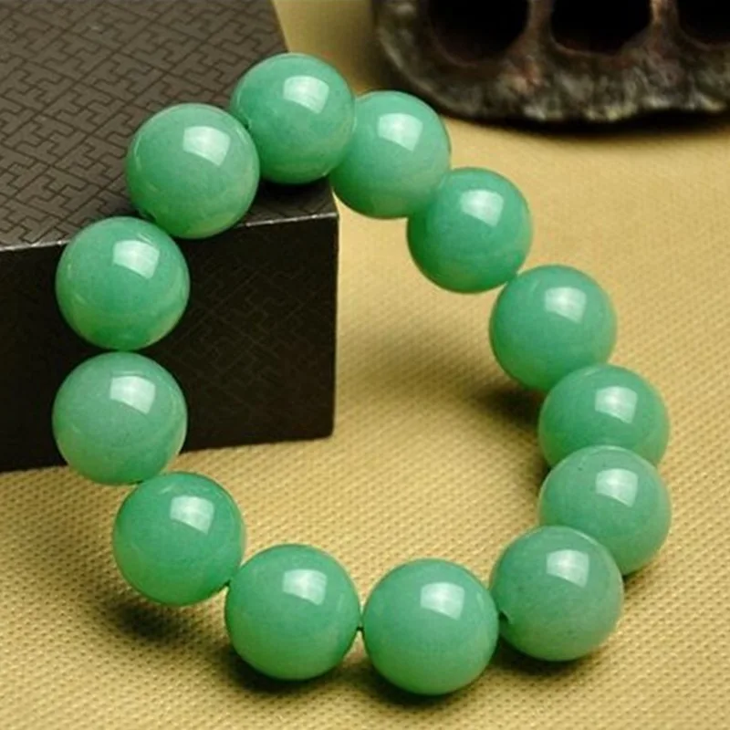 

Браслет из нефрита Дунлин с круглыми бусинами, однорядный, мужской и женский браслет из нефрита Дунлин.