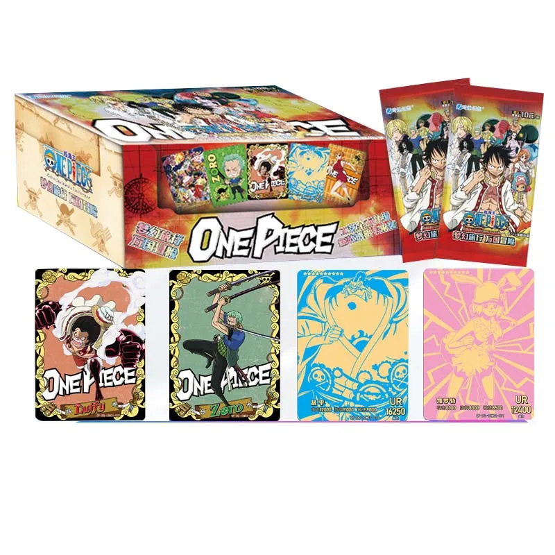 Luffy  Japanese Anime Collection Card Cartas Luffy Roronoa Sanji Nami TCG Game Cards 50-210Pcs/Box Children Birthday Gift