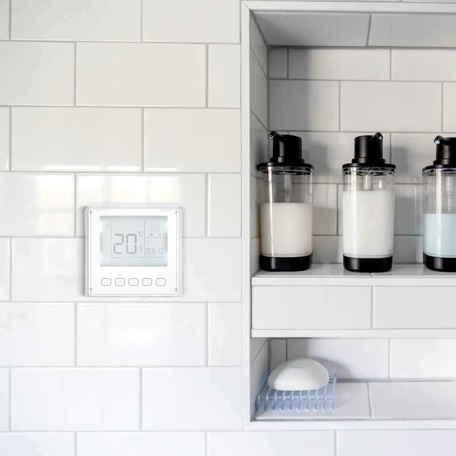 

2 шт. прозрачных защитных накладок на термостат 86 мм, стандартный размер, для панели кондиционера, для дома, офиса, центрального настенного выключателя