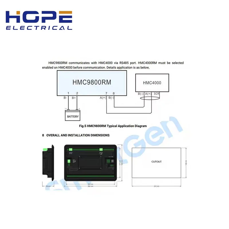 Smartgen HMC9800RM Marine Engine Remote Monitoring Controller Remote Monitoring + RS485 SmartGen