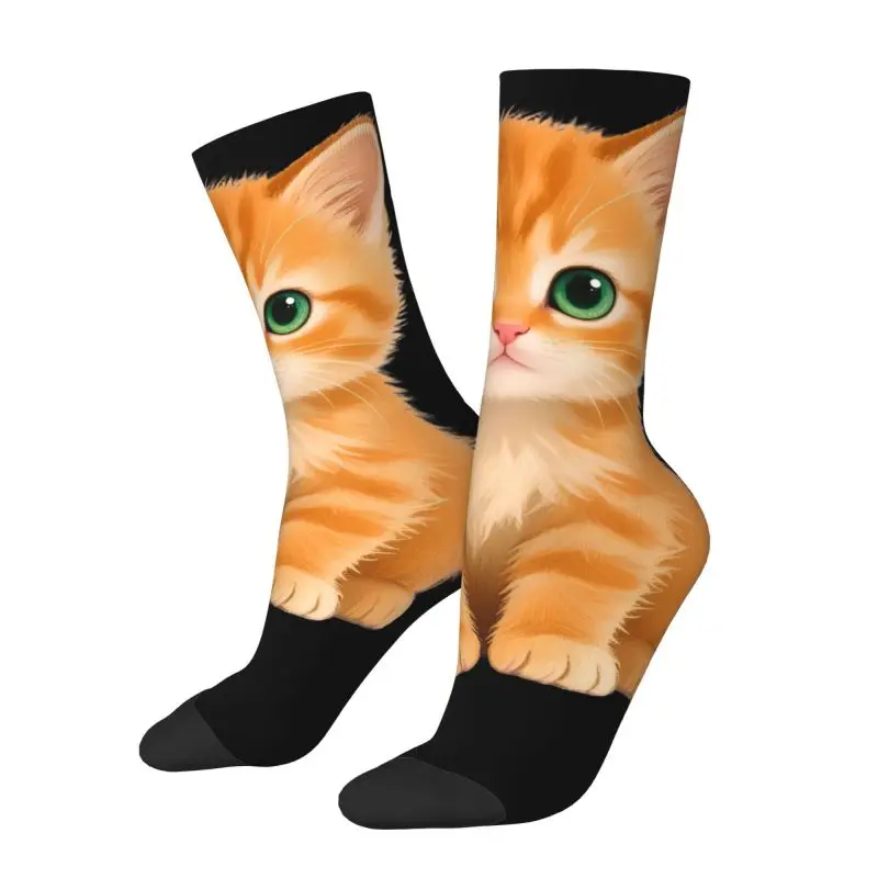

Custom Cute Cute Cat Socks Women Men Warm 3D Printed Football Sports Socks