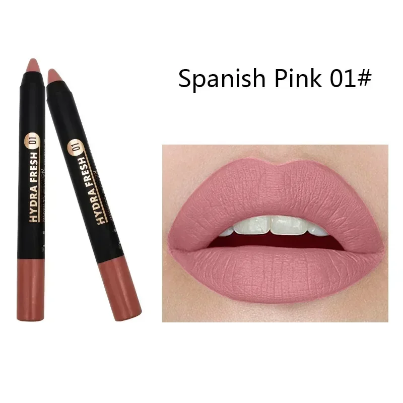 9 kleuren Matte Fluwelen Lippenstift Potlood Sexy Rode Lip Sticks Non-stick Cup Make-Up Lip Tint Potlood Cosmetica Waterdicht Langdurige