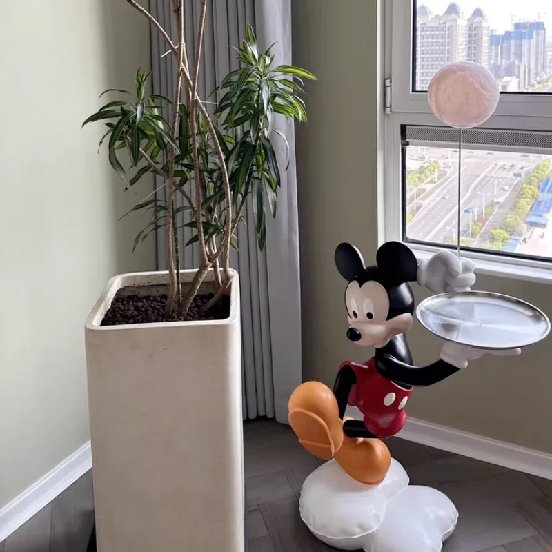 108/126cm Disney Cartoon Anime Mickey Mouse taca Led Disney Model kolekcja figurek do salonu dekoracja domu lalka