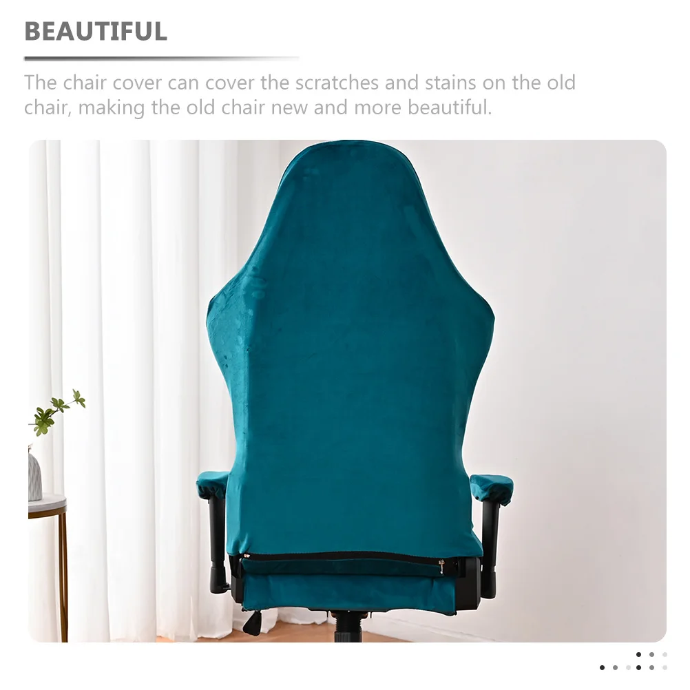 

1 Set Washable Stretch Gaming Chair Cover Protector For Office Computer Room Seat Slipcover With Armrest Cover Redecorate Old