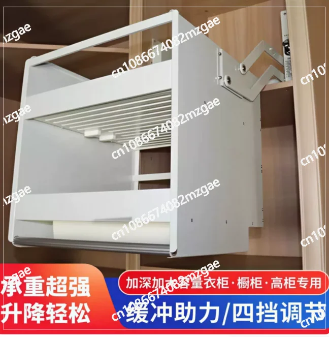 Deepening and Enlarging Storage Lift Basket Built-in Kitchen Cabinet Pull-down High Cabinet Double-layer Hanging Cabinet Basket