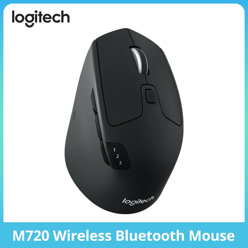 Logitech M720 Triathlon Multi-Device Wireless Mouse Bluetooth Unifying Receiver Ergonomic 8 Buttons Office Mouse for Laptop PC
