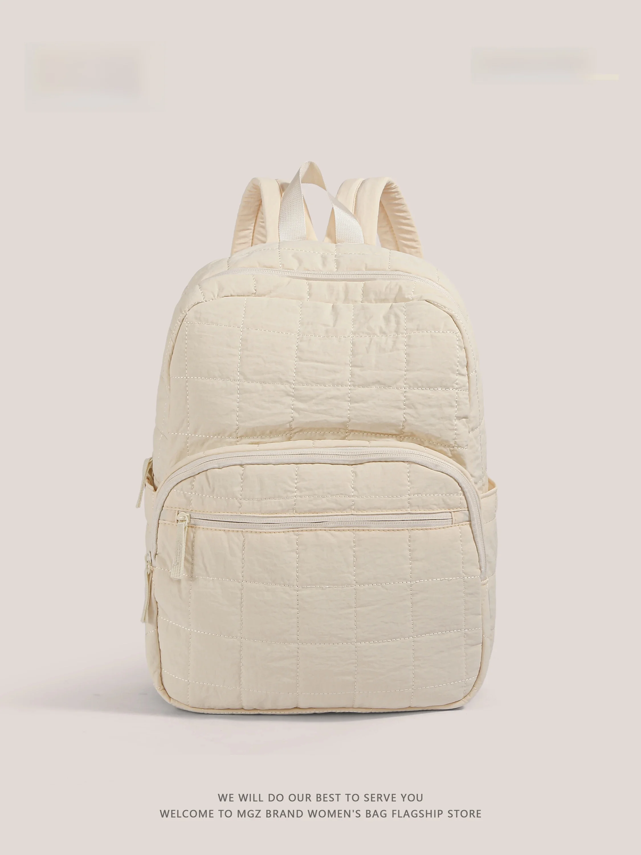 MGZ Children's Backpack Primary School High School Pure Color Double Shoulder Bag for Students And Teenagers Casual Simple Style