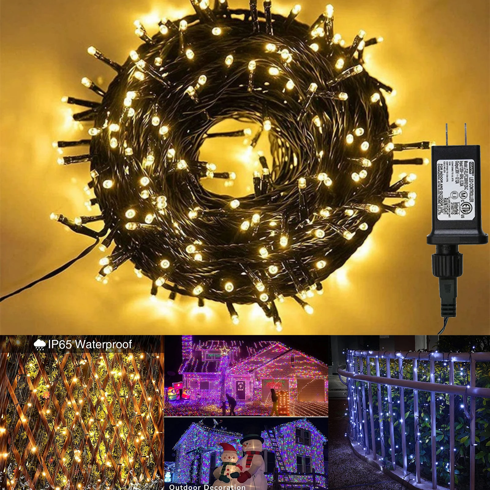 30V LED Light String IP44 Waterproof Garden Courtyard Starry Sky Colored Light Outdoor Lawn Holiday Christmas Decorative Light