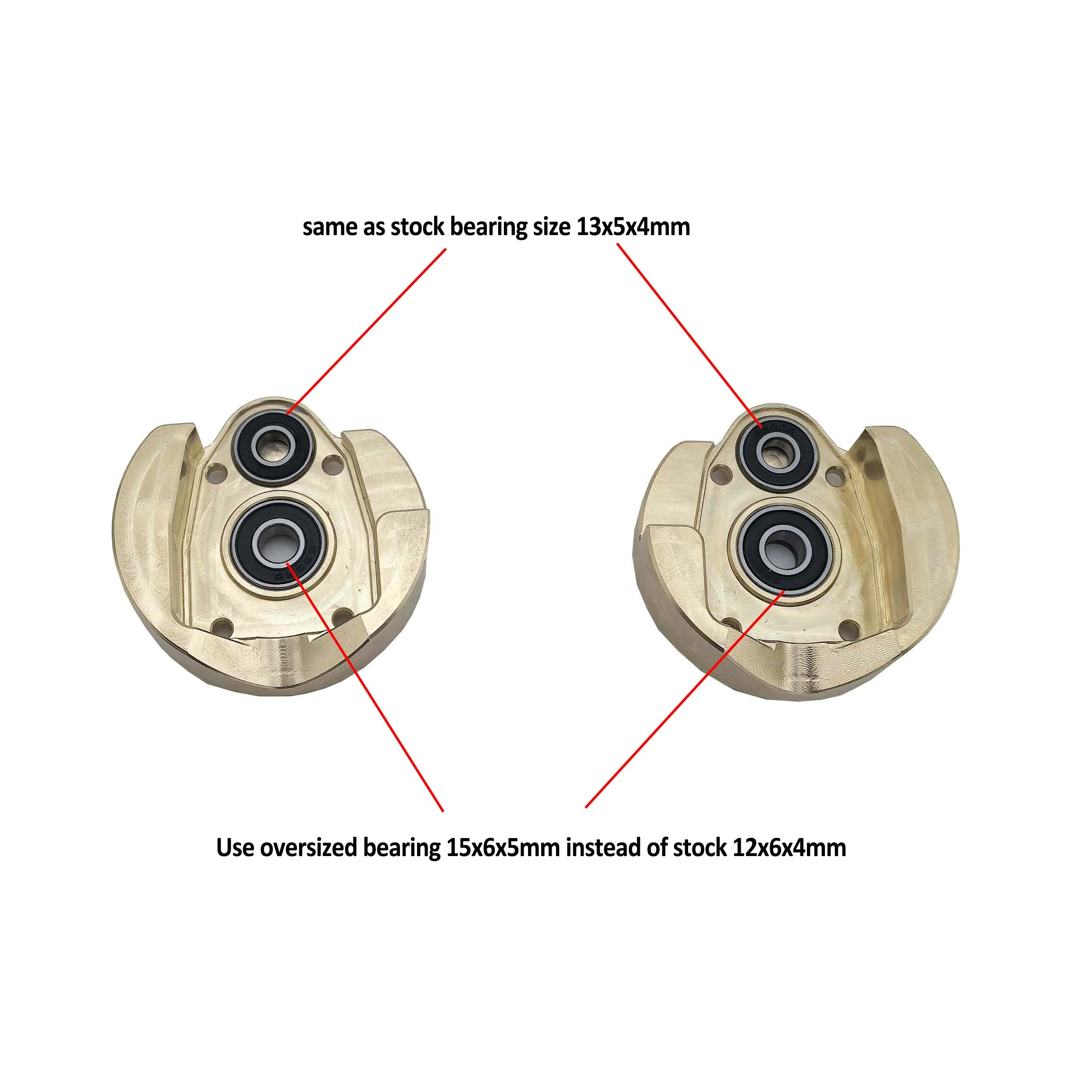 VITAVON AXP8 F/R Mosiężna osłona portalu dla Axial AXP8 Gilamon 1/8, sprzedawana jako jedna para