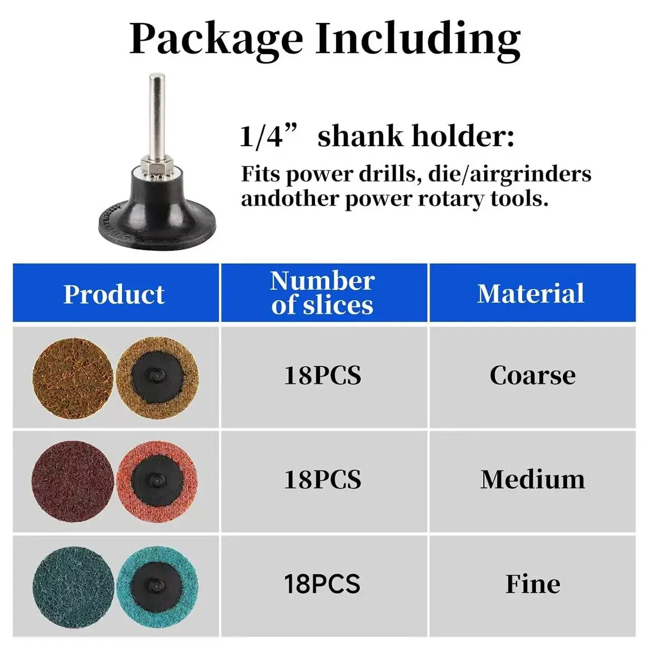 57 Pcs 2 Inch Nylon Conditioning Discs, 1/4