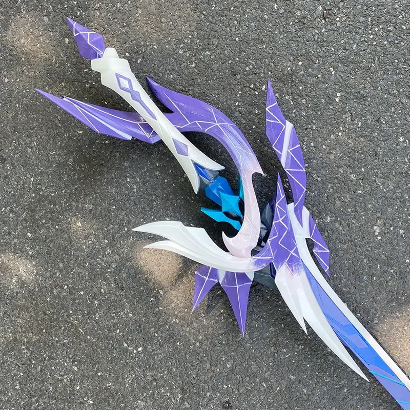 Game Genshin Impact Skirk Cosplay Azurelight Sword PU Weapons Porps for Halloween Christmas Fancy Party Costumes Accessories